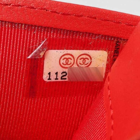 Chanel Red Perforated Lambskin Leather L Yen Wallet - Picture 9 of 10